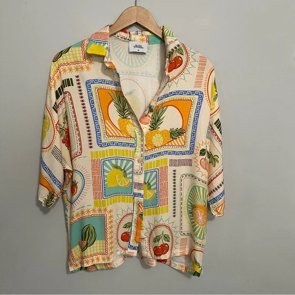 Seven Wonders Agata Shirt in Agata Print Women’s Size XS Fruit Print - Picture 5 of 11